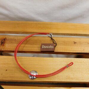 Ladies Rosato Red Leather Bracelet